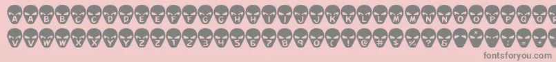 Goalie Font – Gray Fonts on Pink Background