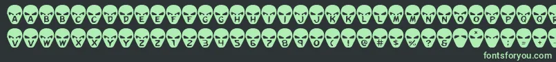 Goalie Font – Green Fonts on Black Background