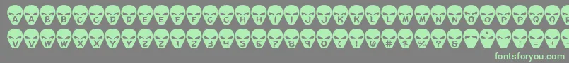 Goalie Font – Green Fonts on Gray Background