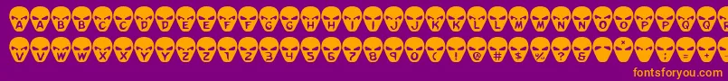 Goalie Font – Orange Fonts on Purple Background