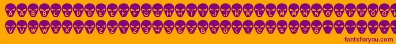 Goalie Font – Purple Fonts on Orange Background