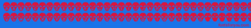 Goalie Font – Red Fonts on Blue Background