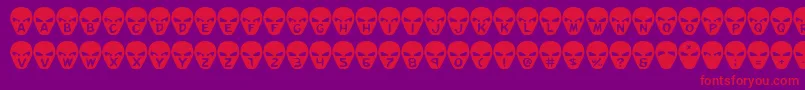 Goalie Font – Red Fonts on Purple Background