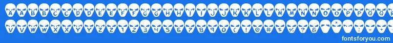Goalie Font – White Fonts on Blue Background