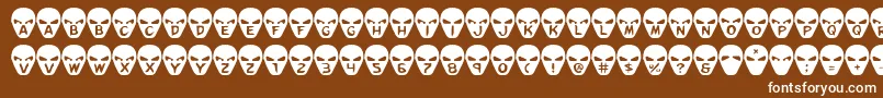 Goalie Font – White Fonts on Brown Background
