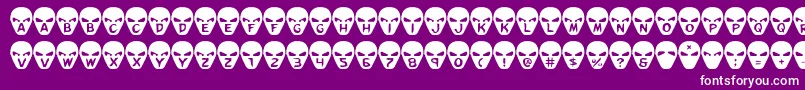 Goalie Font – White Fonts on Purple Background