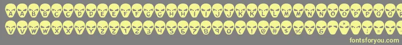 Goalie Font – Yellow Fonts on Gray Background