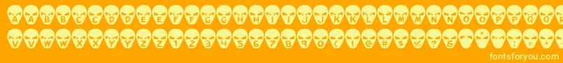 Goalie Font – Yellow Fonts on Orange Background