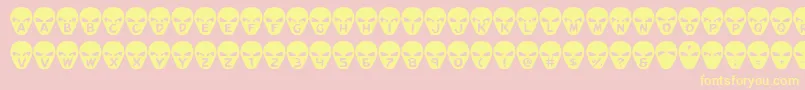 Goalie Font – Yellow Fonts on Pink Background