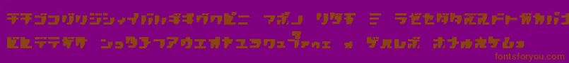 Rpgk-Schriftart – Braune Schriften auf violettem Hintergrund