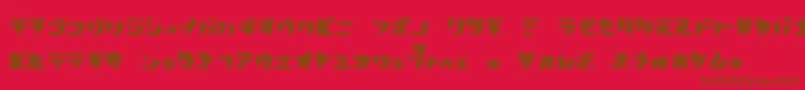 Rpgk Font – Brown Fonts on Red Background