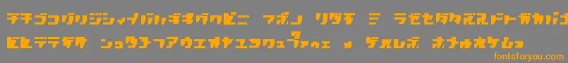 フォントRpgk – オレンジの文字は灰色の背景にあります。
