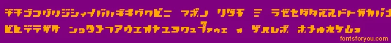 Rpgk-Schriftart – Orangefarbene Schriften auf violettem Hintergrund