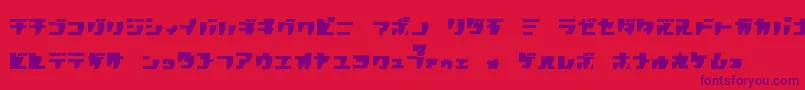 Rpgk-Schriftart – Violette Schriften auf rotem Hintergrund