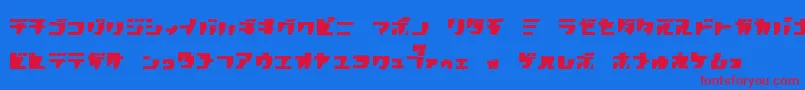 Rpgk-fontti – punaiset fontit sinisellä taustalla