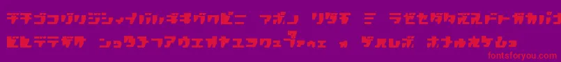 Rpgk-fontti – punaiset fontit violetilla taustalla