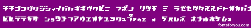 Rpgk-Schriftart – Weiße Schriften auf violettem Hintergrund