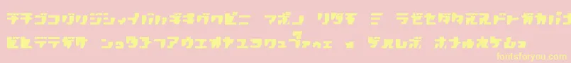Rpgk-fontti – keltaiset fontit vaaleanpunaisella taustalla