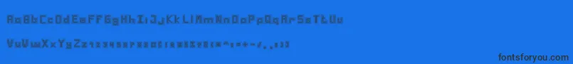 Czcionka Dotgrid – czarne czcionki na niebieskim tle
