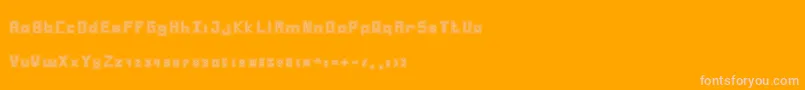 Fonte Dotgrid – fontes rosa em um fundo laranja
