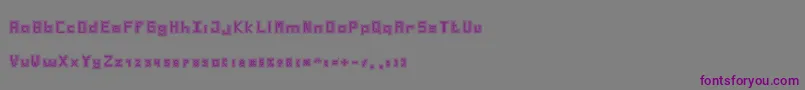 フォントDotgrid – 紫色のフォント、灰色の背景
