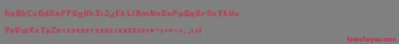 Dotgrid Font – Red Fonts on Gray Background