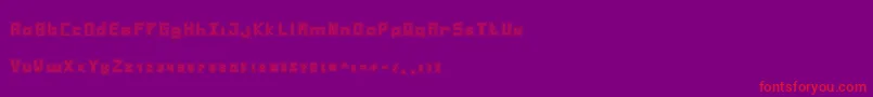 Dotgrid-Schriftart – Rote Schriften auf violettem Hintergrund