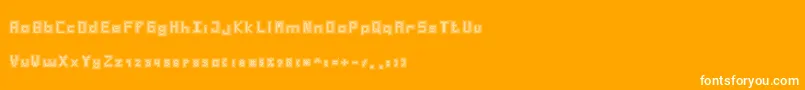 Шрифт Dotgrid – белые шрифты на оранжевом фоне