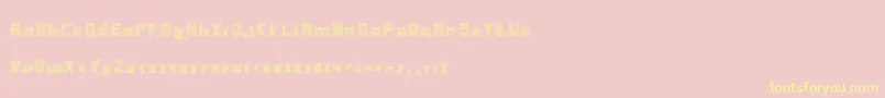 Dotgrid Font – Yellow Fonts on Pink Background