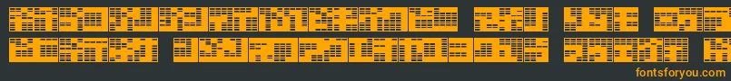 Fonte Katakana ffy – fontes laranjas em um fundo preto