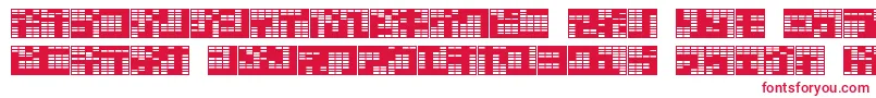 Katakana ffy-Schriftart – Rote Schriften auf weißem Hintergrund
