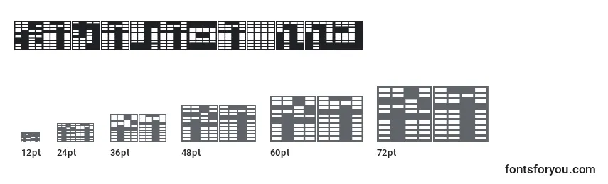 Размеры шрифта Katakana ffy