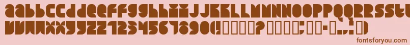 QuarterroundSolid Font – Brown Fonts on Pink Background