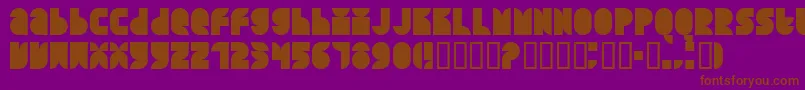 QuarterroundSolid Font – Brown Fonts on Purple Background