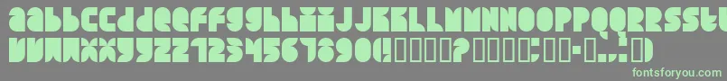 QuarterroundSolid Font – Green Fonts on Gray Background