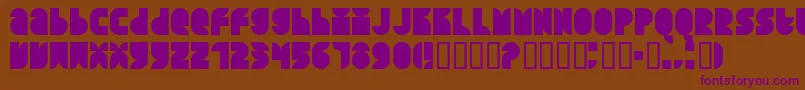 QuarterroundSolid Font – Purple Fonts on Brown Background