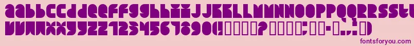 QuarterroundSolid Font – Purple Fonts on Pink Background
