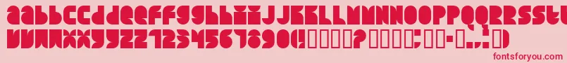 QuarterroundSolid Font – Red Fonts on Pink Background