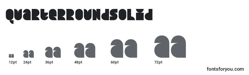 QuarterroundSolid Font Sizes