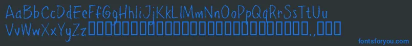 Ppetrial Font – Blue Fonts on Black Background
