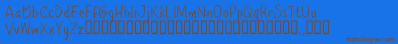 Ppetrial Font – Brown Fonts on Blue Background