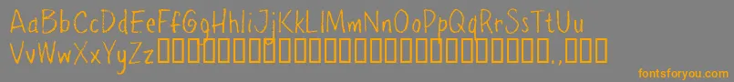 Ppetrial Font – Orange Fonts on Gray Background