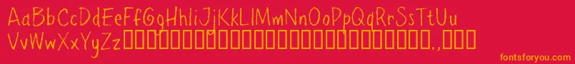 Ppetrial Font – Orange Fonts on Red Background