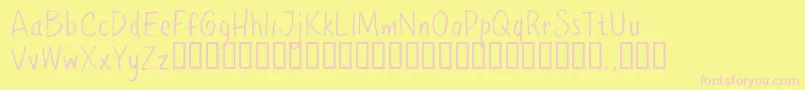 Ppetrial Font – Pink Fonts on Yellow Background