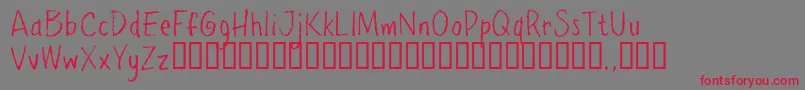 Ppetrial Font – Red Fonts on Gray Background