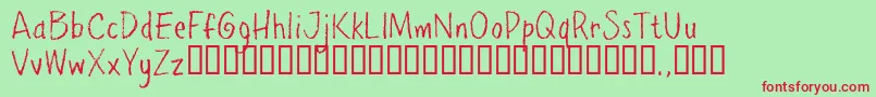 Ppetrial Font – Red Fonts on Green Background