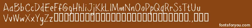 Ppetrial Font – White Fonts on Brown Background