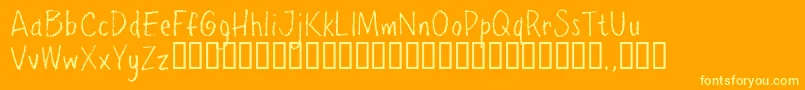 Ppetrial Font – Yellow Fonts on Orange Background