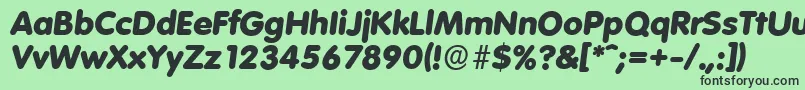 VolkswagenserialHeavyItalic Font – Black Fonts on Green Background