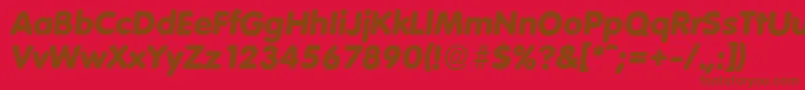 VolkswagenserialHeavyItalic Font – Brown Fonts on Red Background